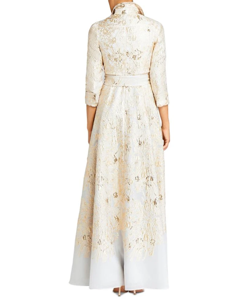 Metallic Shirtwaist Gown