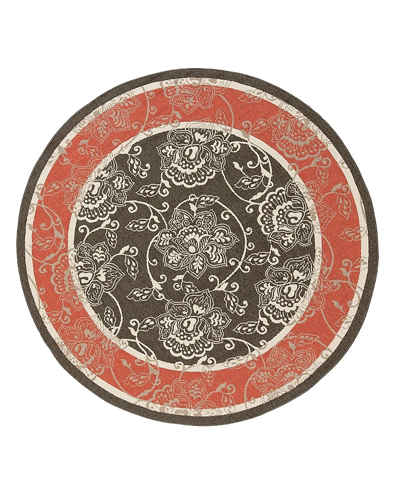 Livabliss Alfresco Alf B Round Area Rug, 8'10 x 8'10