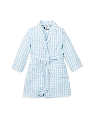 Petite Plume Unisex Gingham Robe - Little Kid, Big Kid