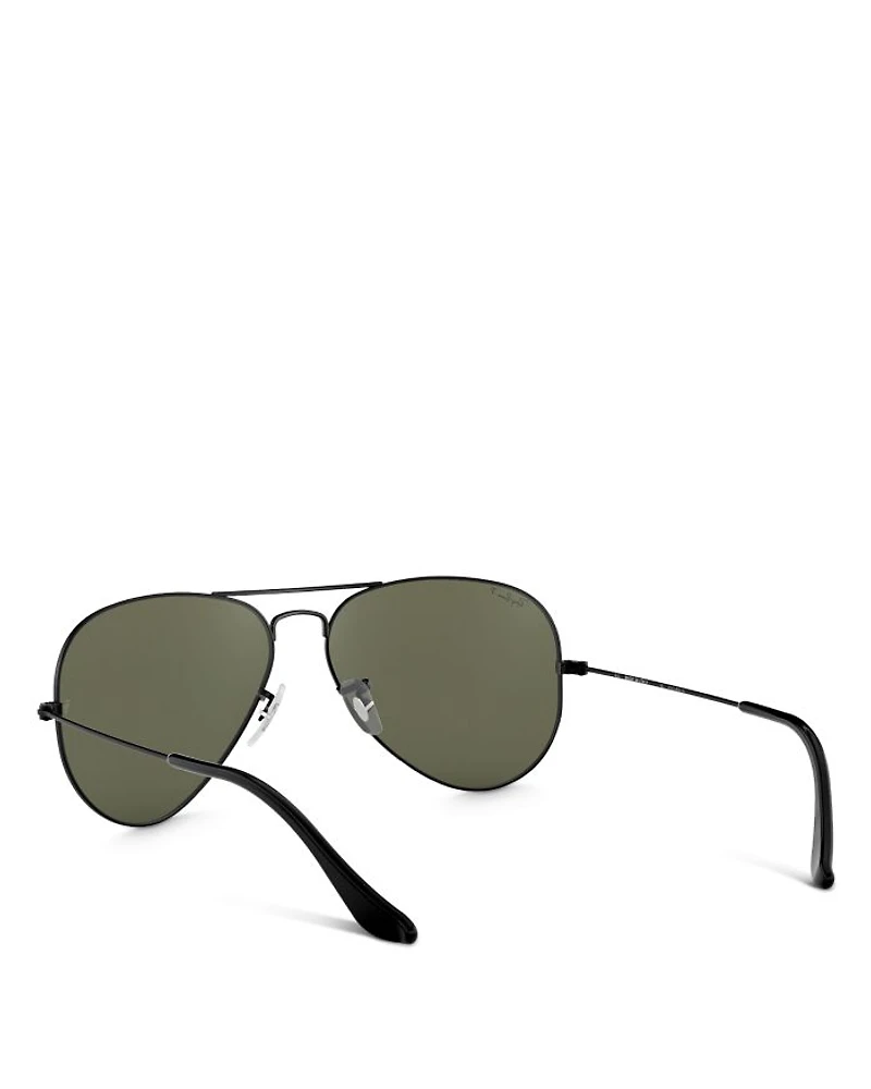 Unisex Polarized Brow Bar Aviator Sunglasses