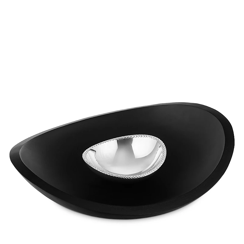 Nambe Braid Noir Chip & Dip Bowl - Exclusive