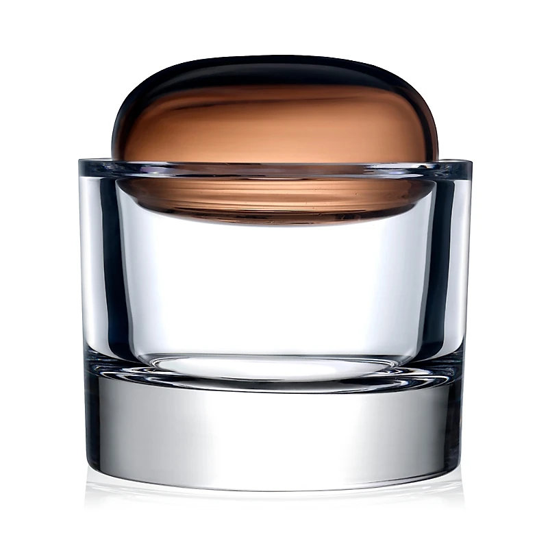 Nude Glass Ecrin Lidded Vessel - Caramel Lid