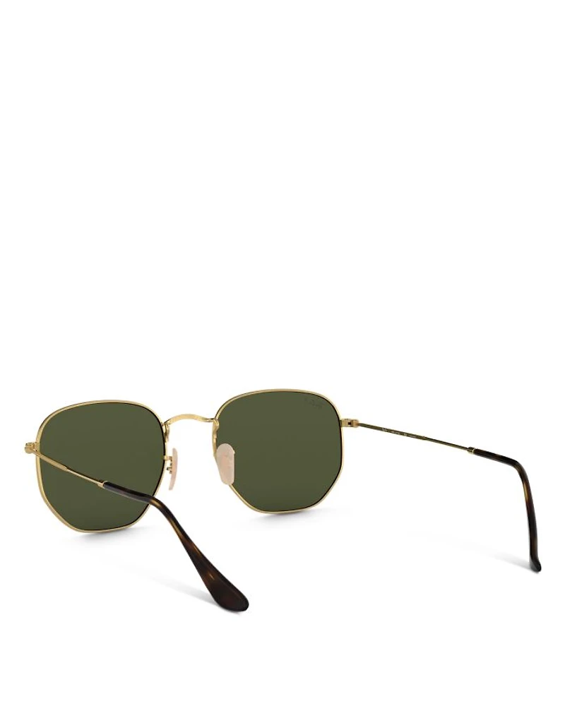 Icons Polarized Hexagonal Sunglasses, 51mm
