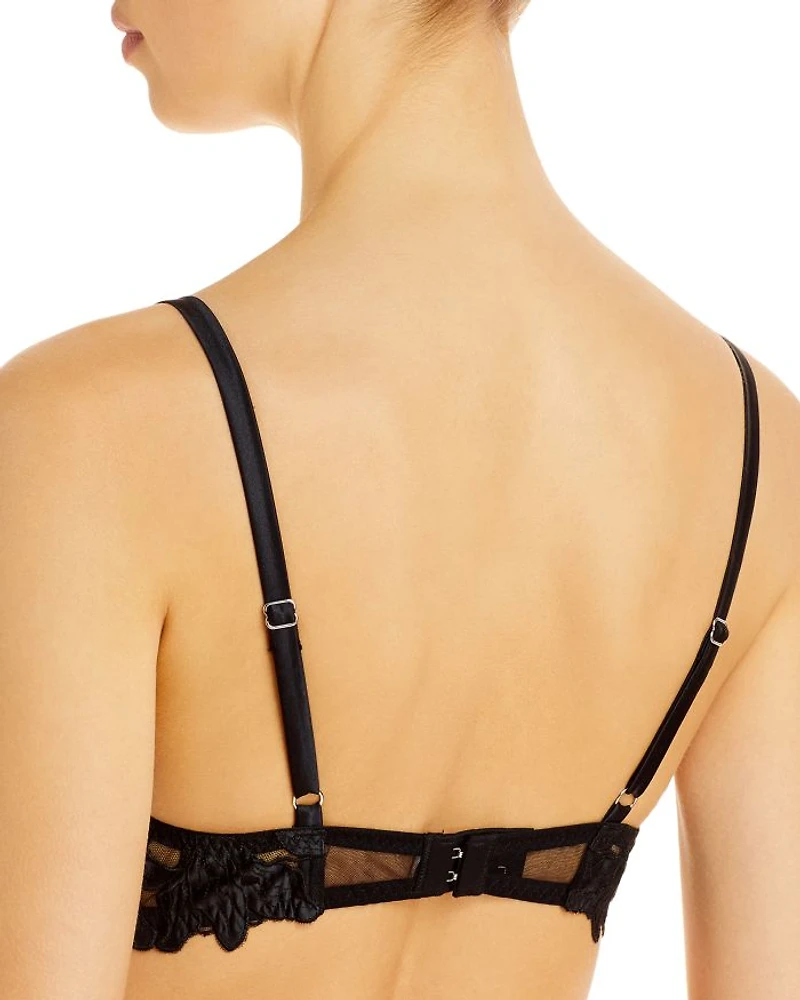 Lily Embroidered Plunge Demi Bra