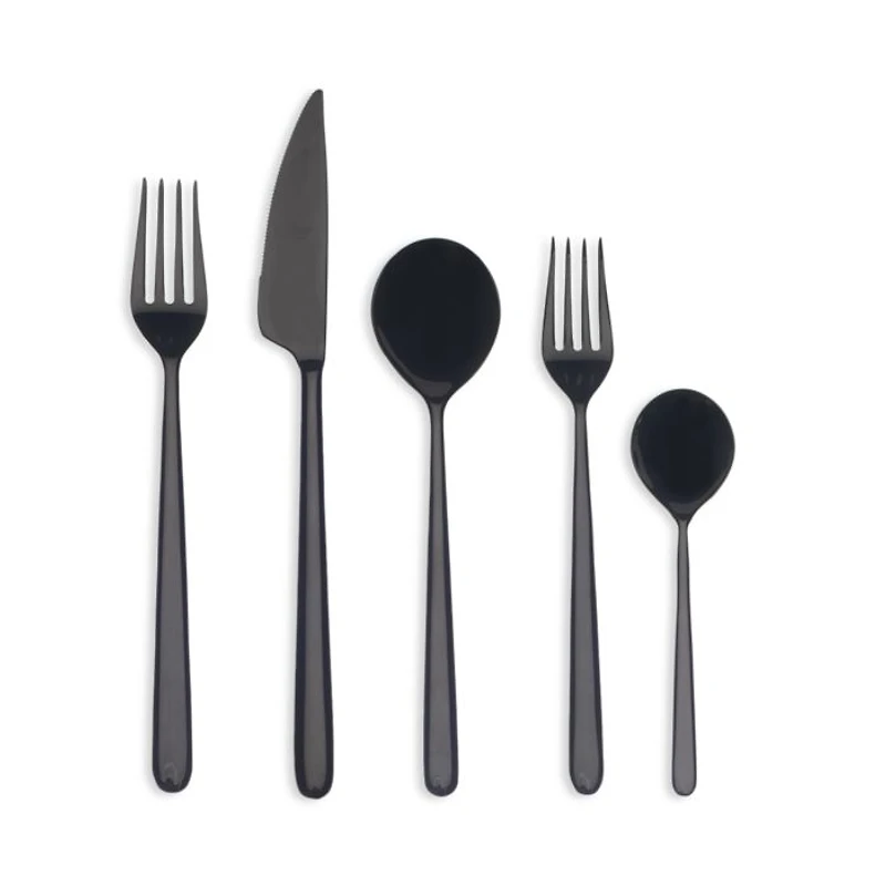 Linea Oro Nero 5-Piece Place Setting