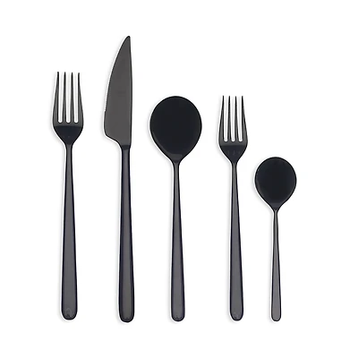 Mepra Linea Oro Nero 5-Piece Place Setting