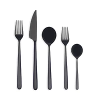 Mepra Linea Oro Nero 5-Piece Place Setting