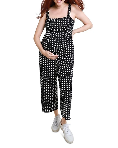 Maternity Smocked Jumpsuit