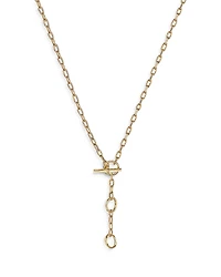 David Yurman 18K Yellow Gold Dy Madison Three Ring Chain Necklace