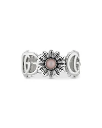 Sterling Silver GG Marmont Mother-of-Pearl Ring