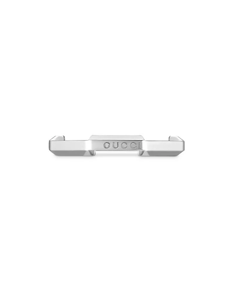 18K White Gold Link To Love Mirror Ring