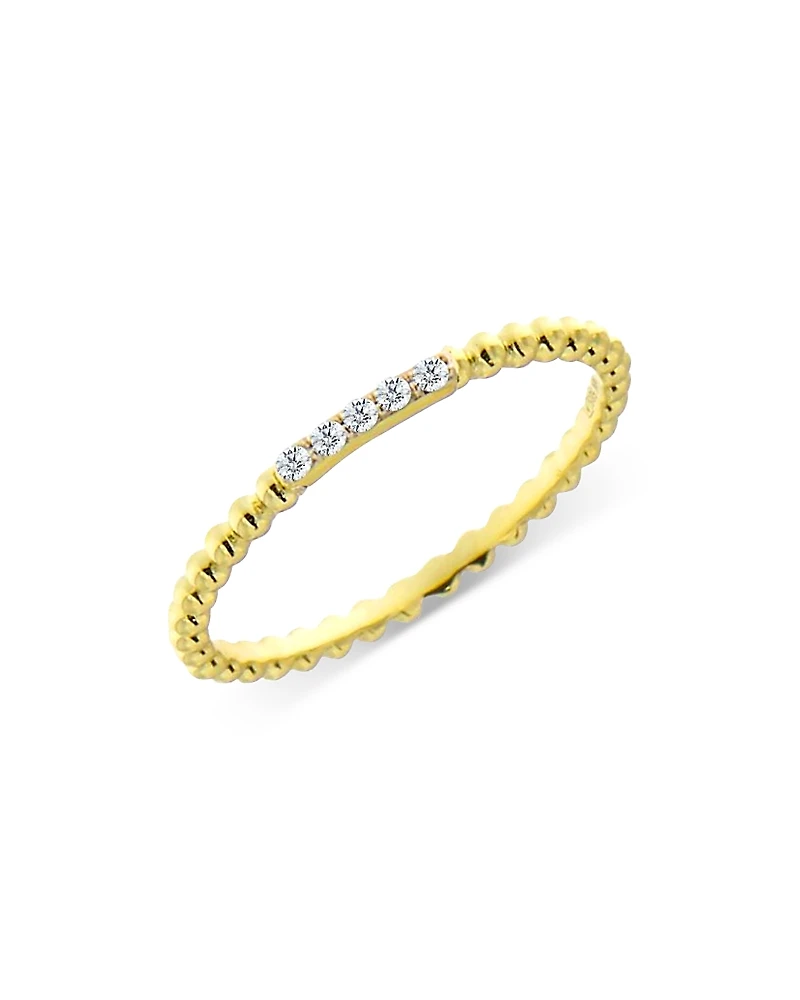 Meira T 18K Yellow Gold Diamond Ball Ring