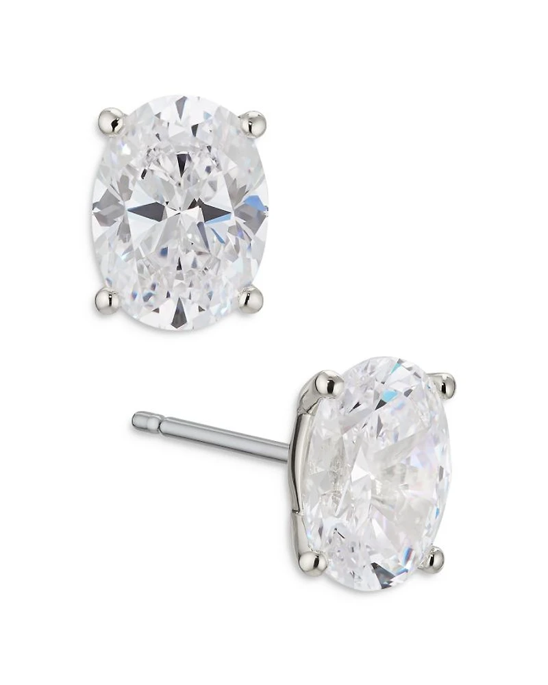 Modern Love Oval Cubic Zirconia Stud Earrings