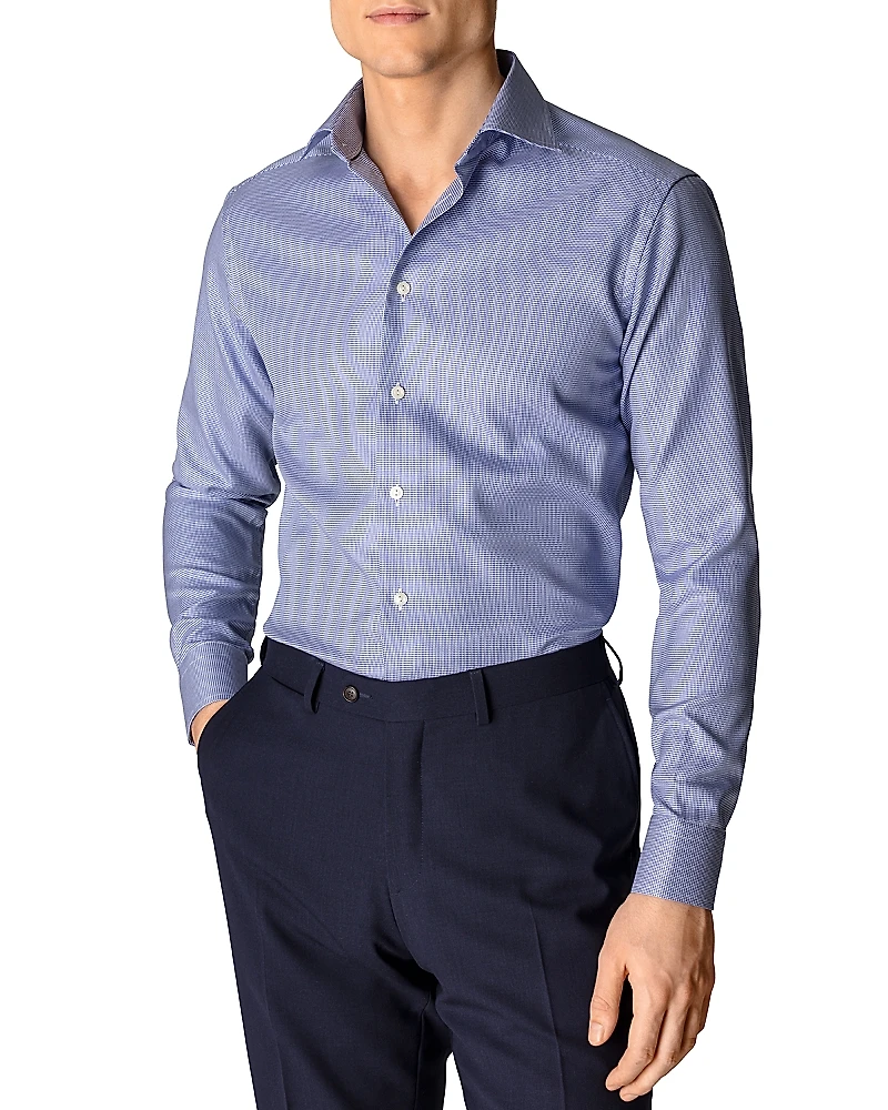 Eton Slim Fit Houndstooth Dress Shirt