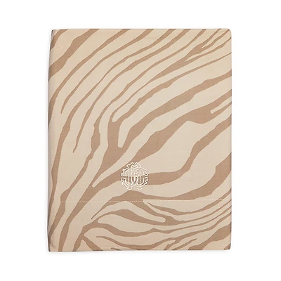 Roberto Cavalli Macro Zebrage Sateen Flat Sheet, King