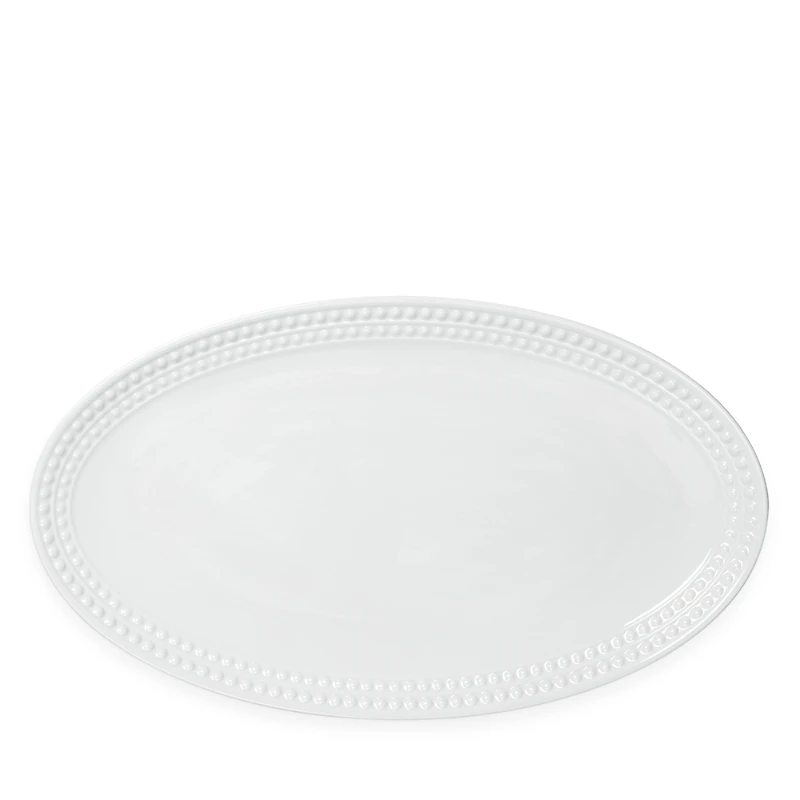 L'Objet Perlee White Oval Platter