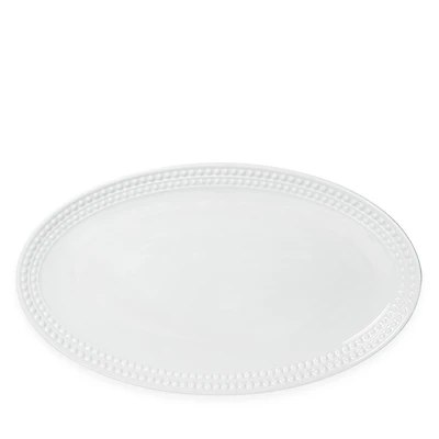 L'Objet Perlee White Oval Platter