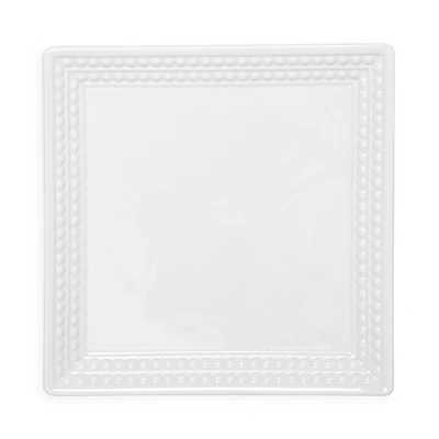 L'Objet Perlee White 8 Square Tray