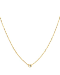 Bloomingdale's Fine Collection Diamond Bezel Solitare Necklace