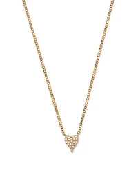 14K Yellow Gold Diamond Heart Pendant Necklace - Exclusive