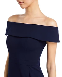 Scuba Crepe Off-the-Shoulder Midi Dress - Exclusive
