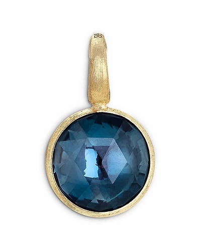 Marco Bicego 18K Yellow Gold Jaipur London Blue Topaz Round Pendant