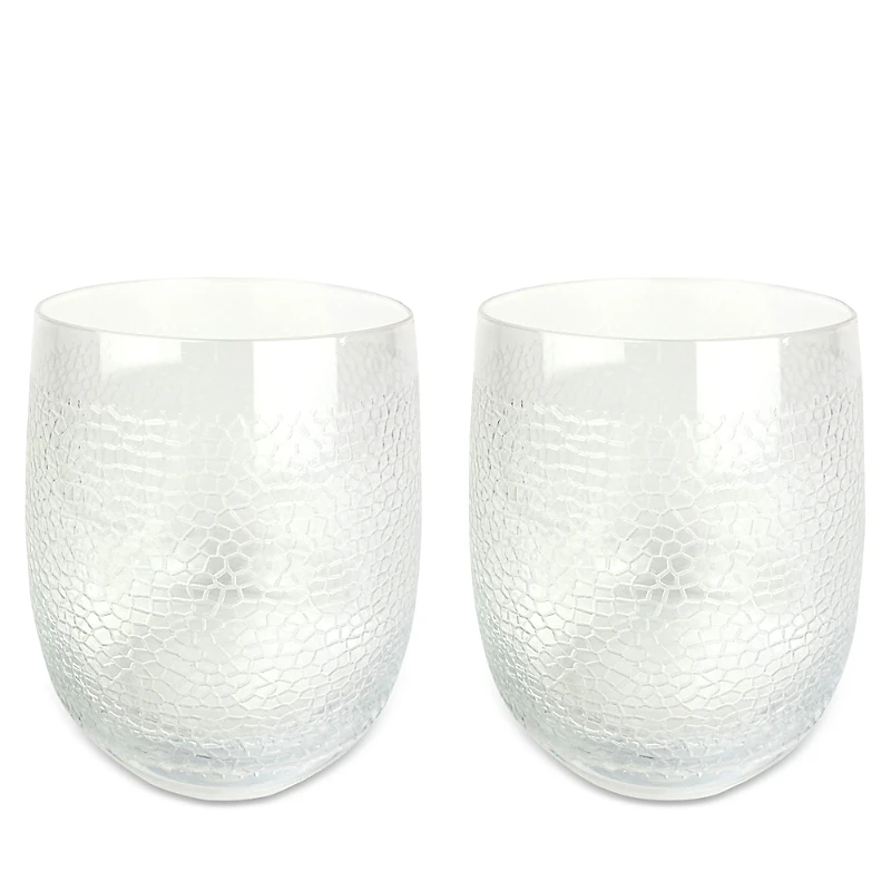 Michael Wainwright Panthera Clear Double Old-Fashioned Glass, Set of 2