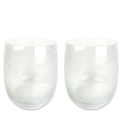 Michael Wainwright Panthera Clear Double Old-Fashioned Glass, Set of 2
