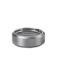 David Yurman Men's Gray Titanium 8.5mm Beveled Band
