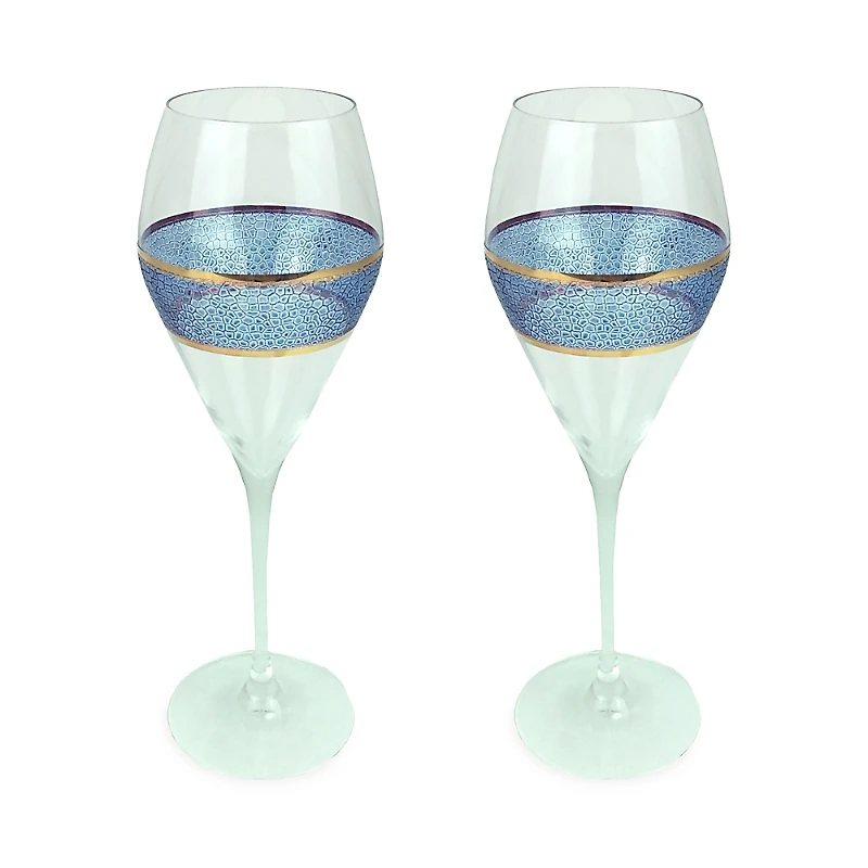 Michael Wainwright Set of 2 Panthera Glass Prosecco Glasses