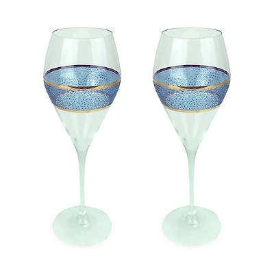 Michael Wainwright Set of 2 Panthera Glass Prosecco Glasses