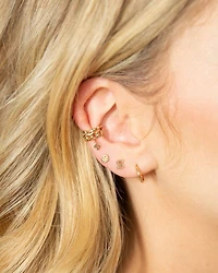14K Yellow Gold Itty Bitty Smiley Face Single Stud Earring