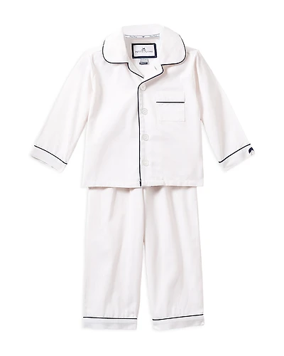 Petite Plume Unisex White Pajama Set - Baby, Little Kid, Big Kid