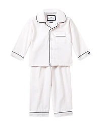 Petite Plume Unisex White Pajama Set - Baby, Little Kid, Big Kid