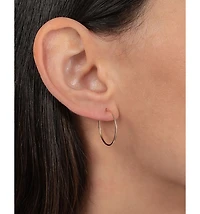 14K Yellow Gold Medium Thread Hoop Earrings