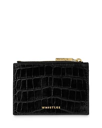 Whistles Croc Embossed Leather Coin Purse