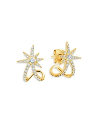 Graziela Gems 18K Yellow Gold Diamond Starburst Ear Cuffs