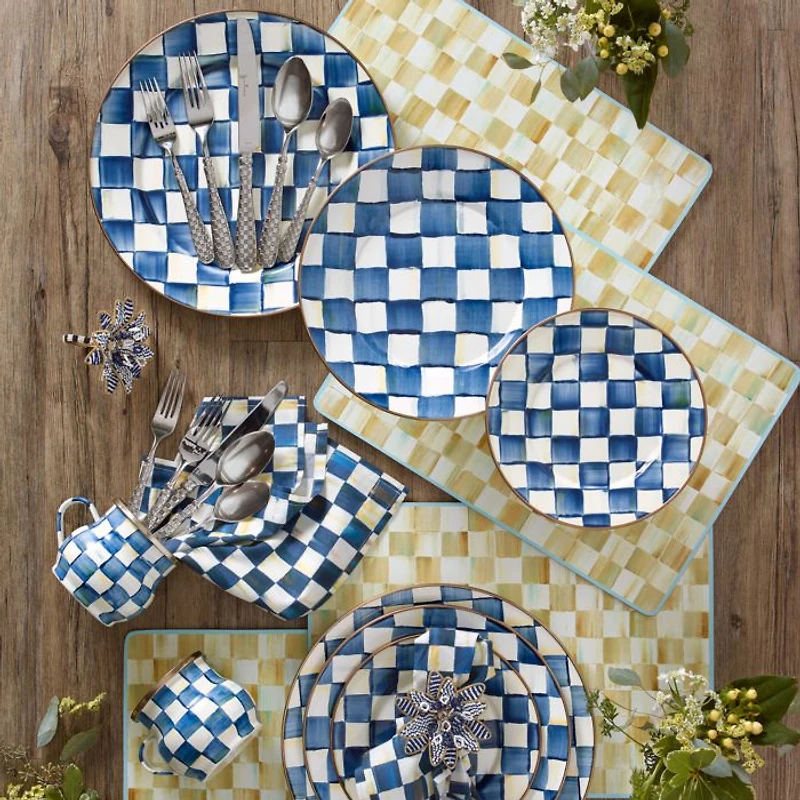 5 Piece Check Flatware Place Setting