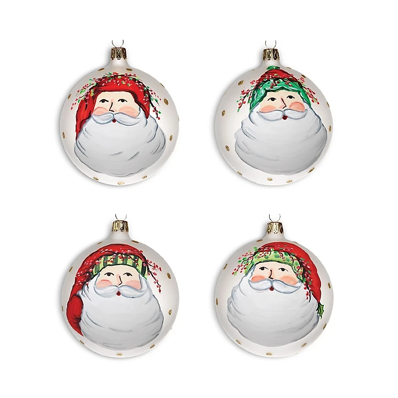 Vietri Old St. Nick Assorted Ornaments, Set of 4