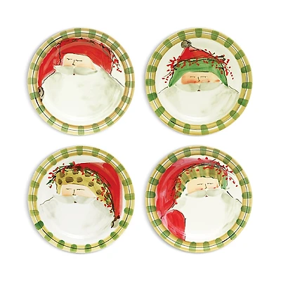 Vietri Old St. Nick Assorted Dinner Plates, Set of 4