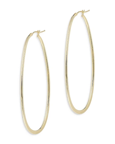 Bloomingdale's Fine Collection Polished Oval Hoop Earrings