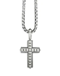 Sterling Silver Pyramid Cross Pendant
