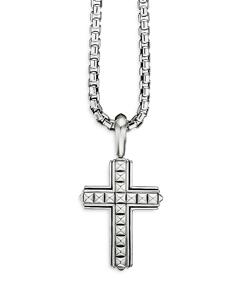 David Yurman Sterling Silver Pyramid Cross Pendant