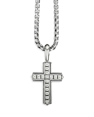 David Yurman Sterling Silver Pyramid Cross Pendant