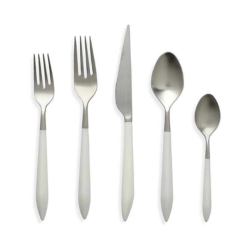 Vietri Ares Argento & White 5-Piece Place Setting