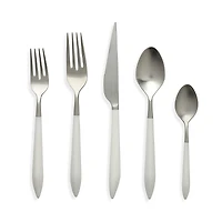 Vietri Ares Argento & White 5-Piece Place Setting