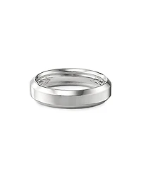 David Yurman Men's 18K White Gold Beveled Band