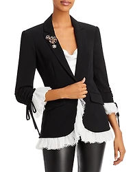 Cinq a Sept Roxie Lace Trim Blazer