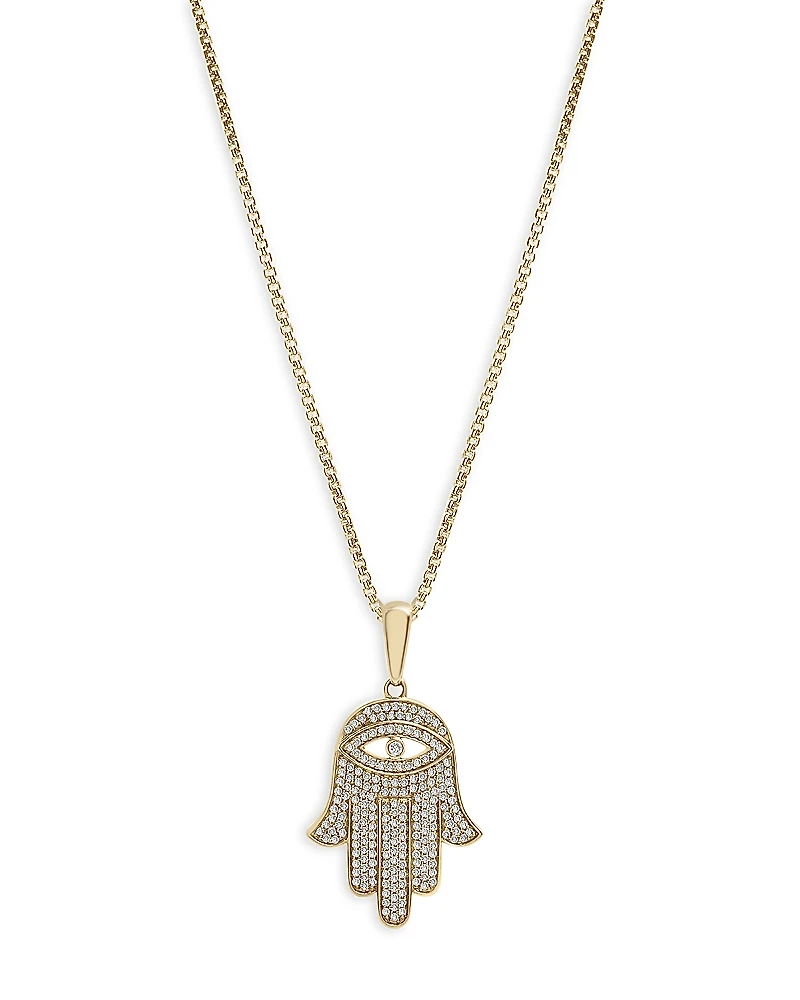 Bloomingdale's Fine Collection Men's Diamond Hamsa Pendant