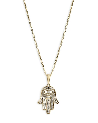 Bloomingdale's Fine Collection Men's Diamond Hamsa Pendant